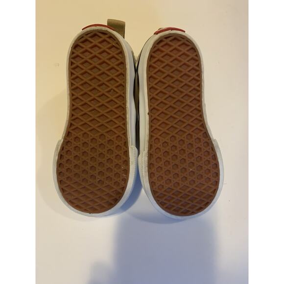Vans Toddler Sz 6 Classic Slip-on V Checkerboard Tan/Walnut - Picture 8 of 8